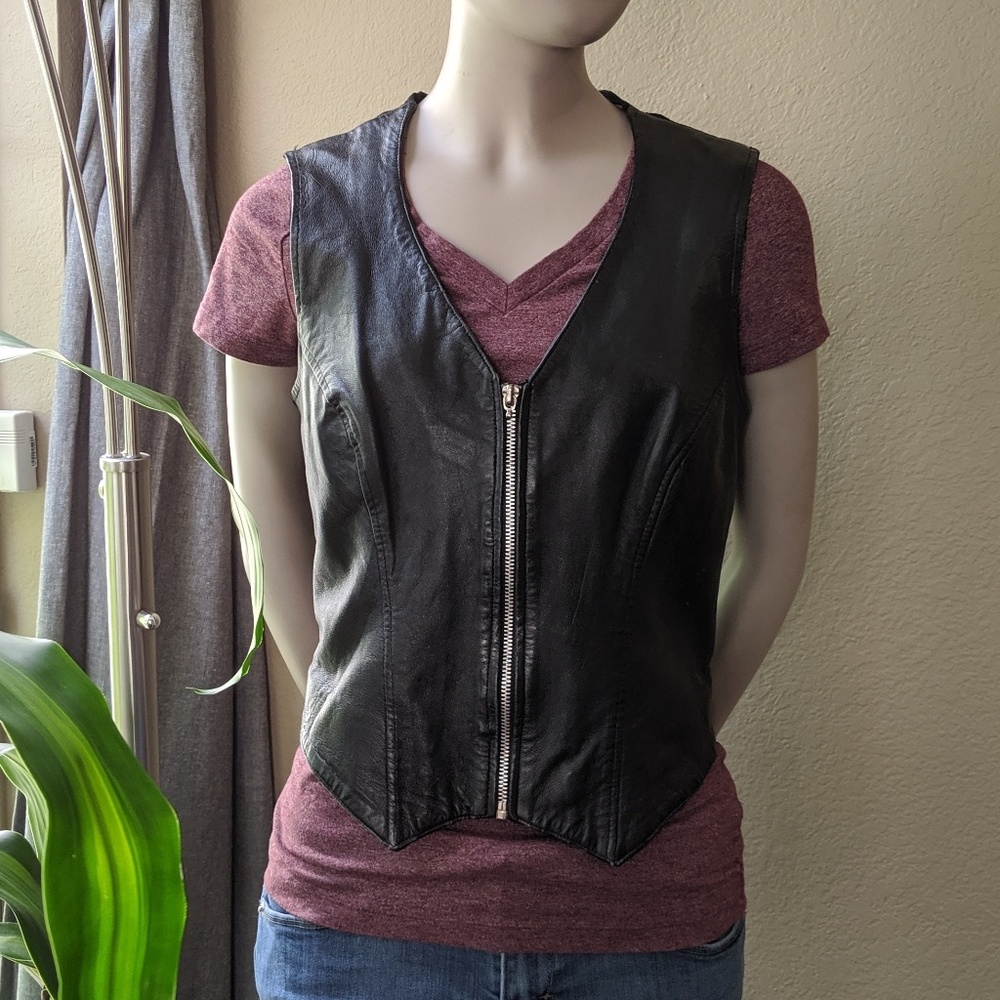 Vintage Vakko Sport Leather Vest
